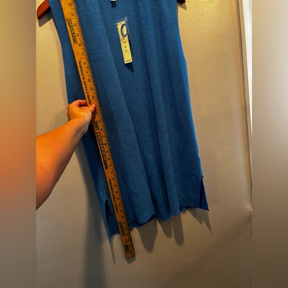 Cyrus Blue Sleeveless Tank Top Minimalist Design beach summer cottage core XS - Picture 9 of 12